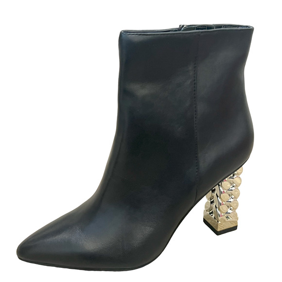 NEW WHITE HOUSE BLACK MARKET BLACK KELSEA CHAIN HIGH HEEL BOOTIES BOOTS SIZE 6 - Picture 9 of 15